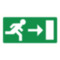 Pictogram Emergency exit to the right (with human figure)